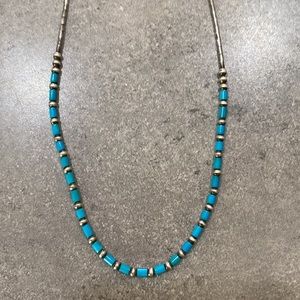 Turquoise and sterling necklace